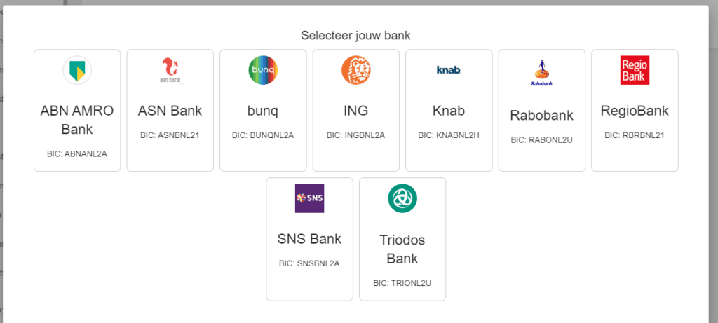 Bankkoppeling instellen