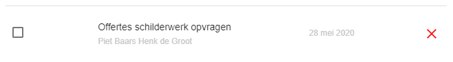 Actiepunt succesvol toegevoegd aan lijst