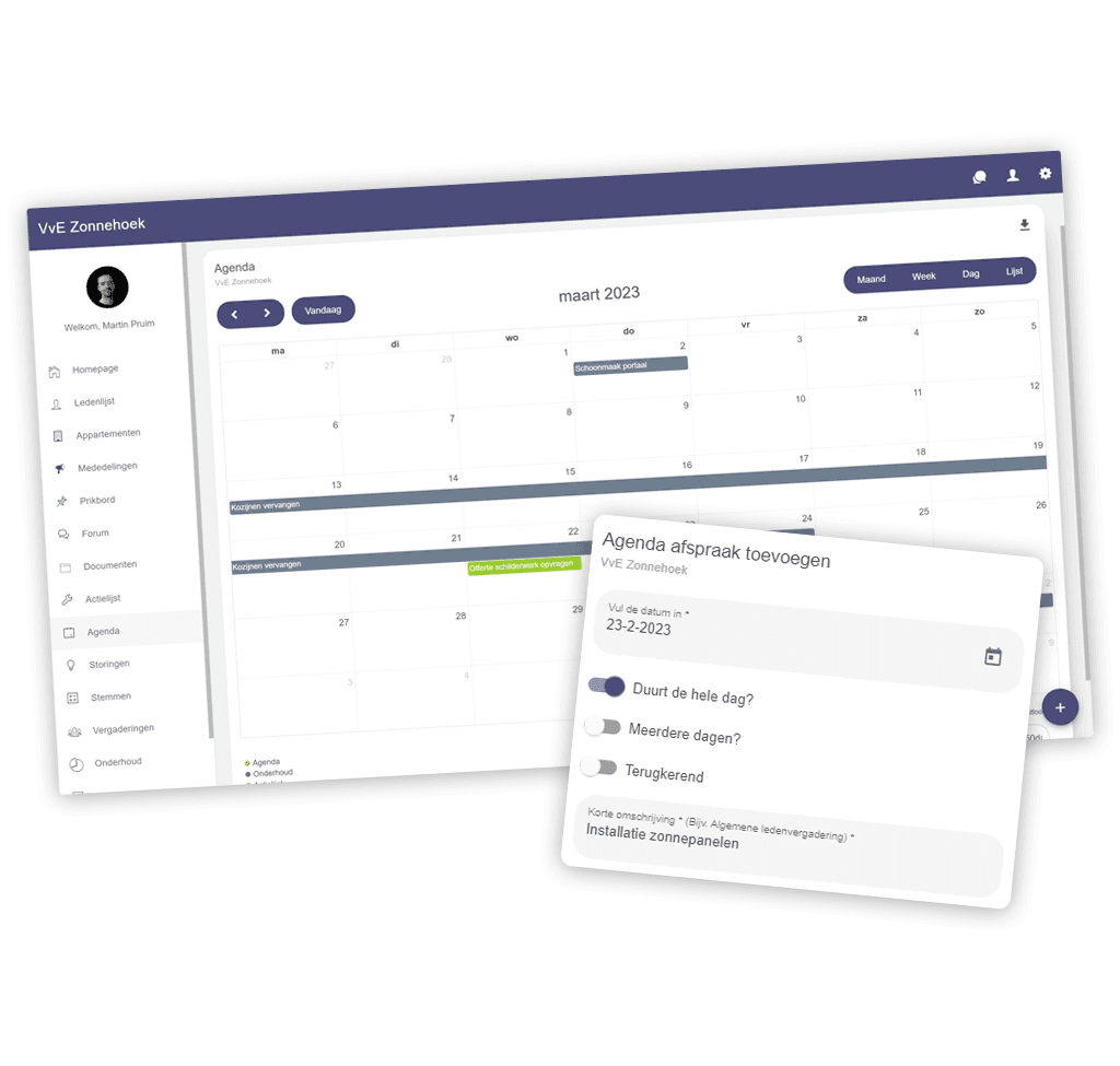 VvE App Agenda
