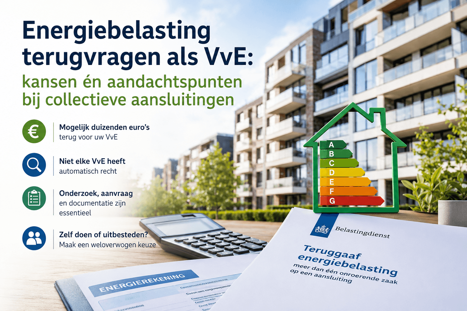 Energiebelasting terugvragen als VvE: kansen én aandachtspunten bij collectieve aansluitingen