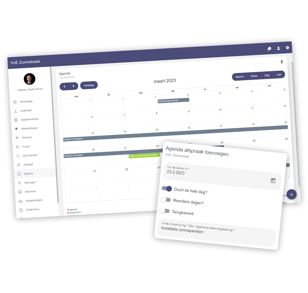 VvE App Agenda